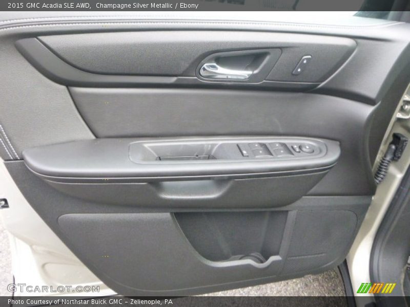 Champagne Silver Metallic / Ebony 2015 GMC Acadia SLE AWD