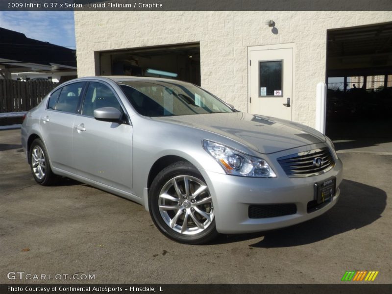 Liquid Platinum / Graphite 2009 Infiniti G 37 x Sedan