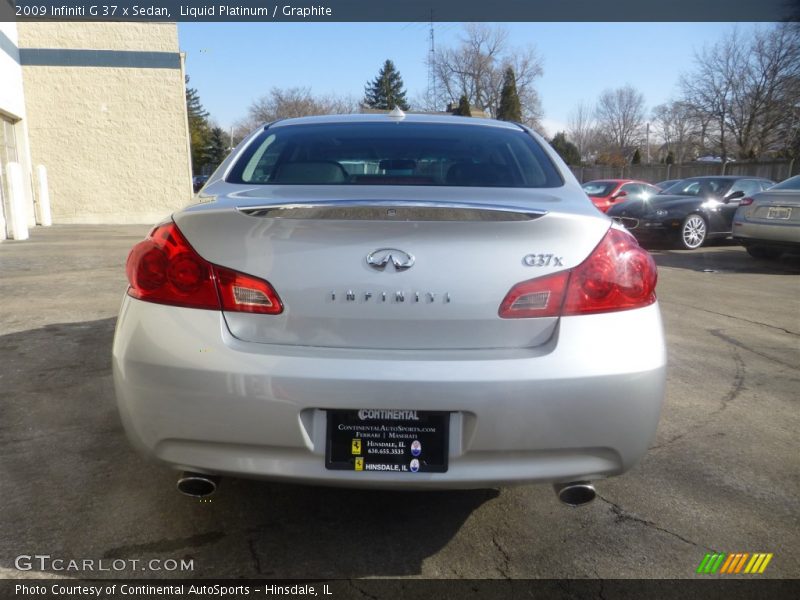Liquid Platinum / Graphite 2009 Infiniti G 37 x Sedan