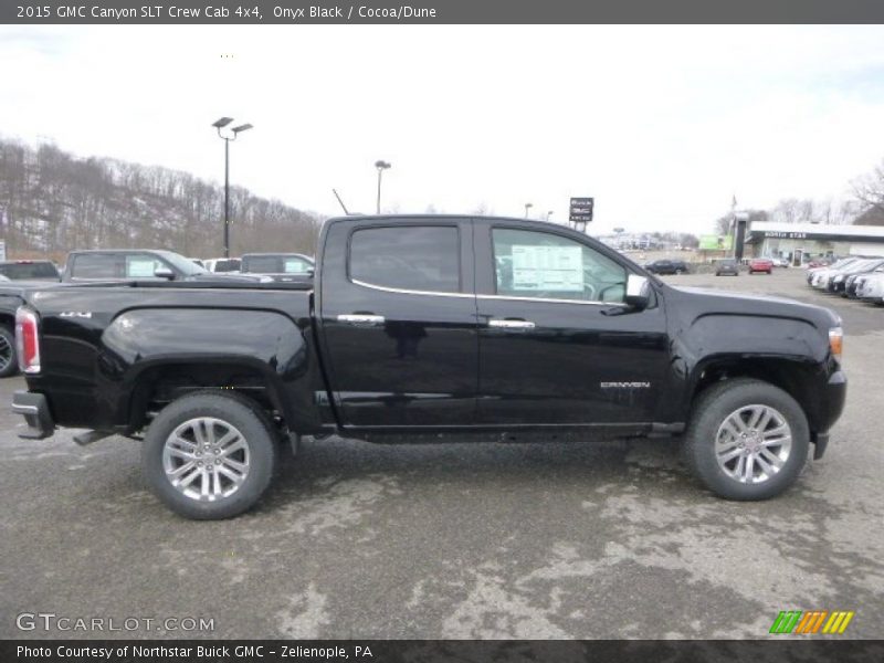 Onyx Black / Cocoa/Dune 2015 GMC Canyon SLT Crew Cab 4x4