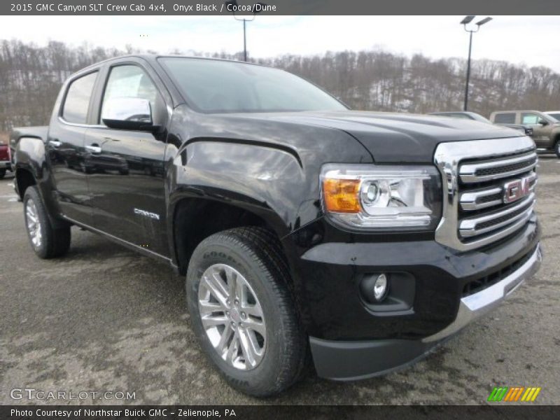 Onyx Black / Cocoa/Dune 2015 GMC Canyon SLT Crew Cab 4x4