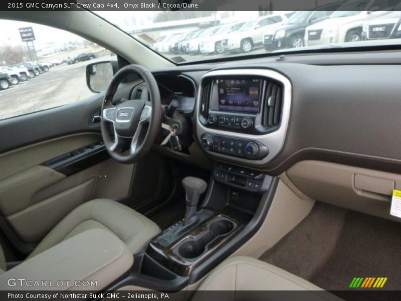 Onyx Black / Cocoa/Dune 2015 GMC Canyon SLT Crew Cab 4x4