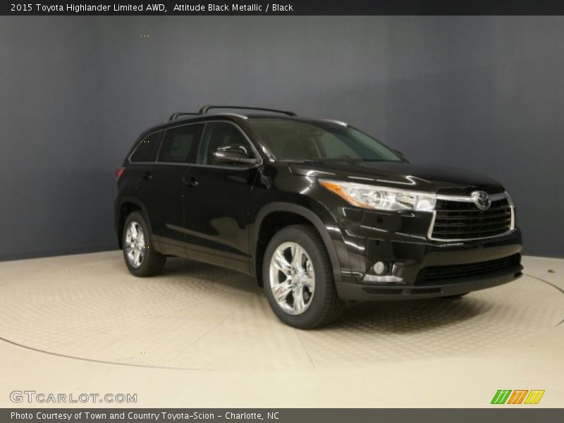 Attitude Black Metallic / Black 2015 Toyota Highlander Limited AWD
