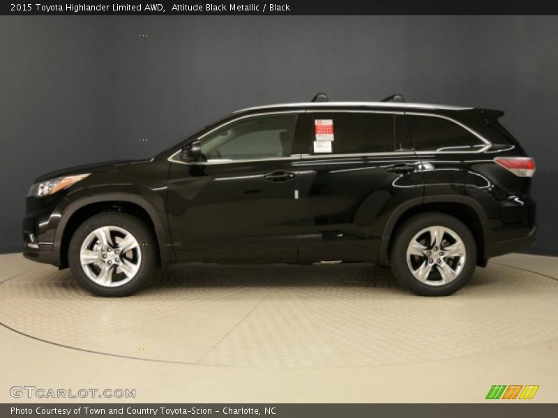 Attitude Black Metallic / Black 2015 Toyota Highlander Limited AWD