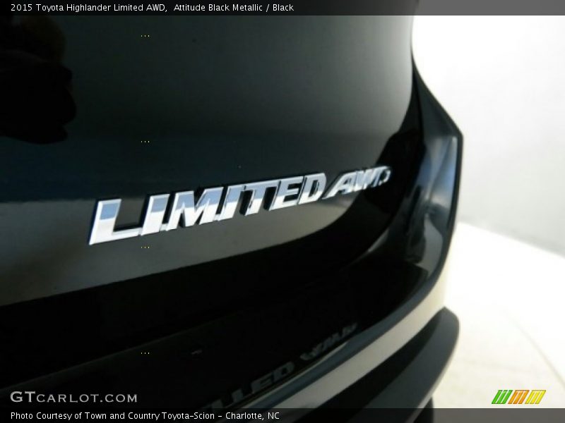 Attitude Black Metallic / Black 2015 Toyota Highlander Limited AWD