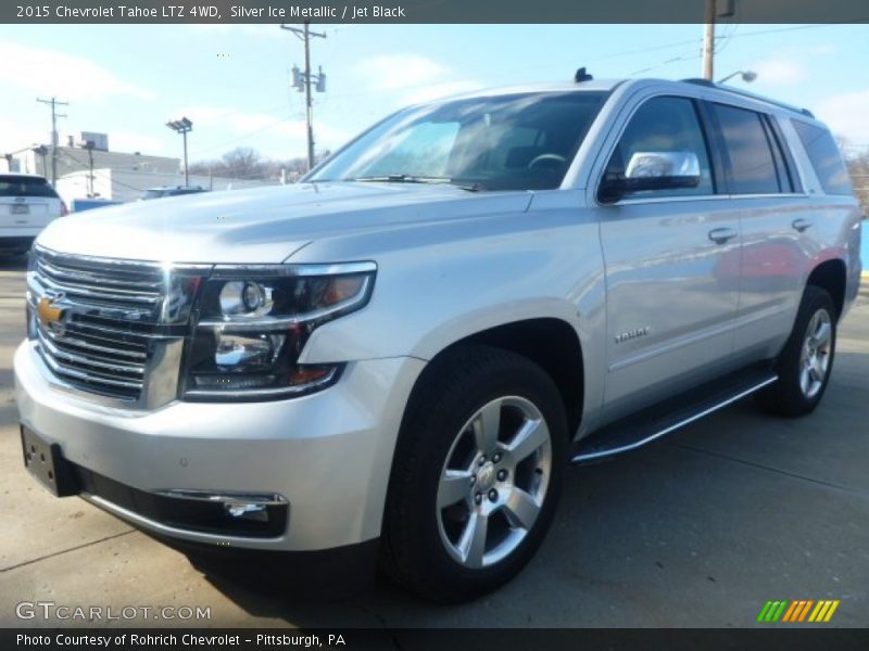 Silver Ice Metallic / Jet Black 2015 Chevrolet Tahoe LTZ 4WD