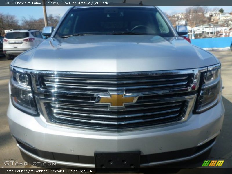 Silver Ice Metallic / Jet Black 2015 Chevrolet Tahoe LTZ 4WD