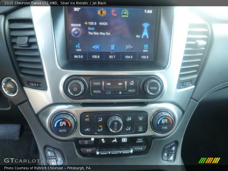 Silver Ice Metallic / Jet Black 2015 Chevrolet Tahoe LTZ 4WD