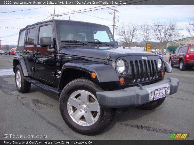 Black / Dark Slate Gray/Medium Slate Gray 2009 Jeep Wrangler Unlimited Sahara 4x4