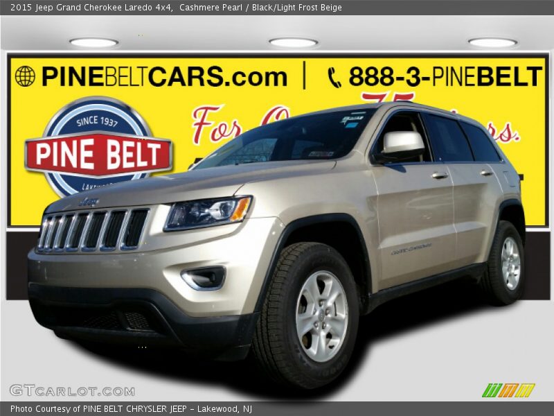 Cashmere Pearl / Black/Light Frost Beige 2015 Jeep Grand Cherokee Laredo 4x4