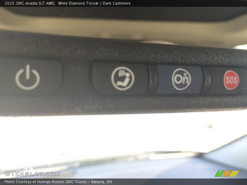White Diamond Tricoat / Dark Cashmere 2015 GMC Acadia SLT AWD