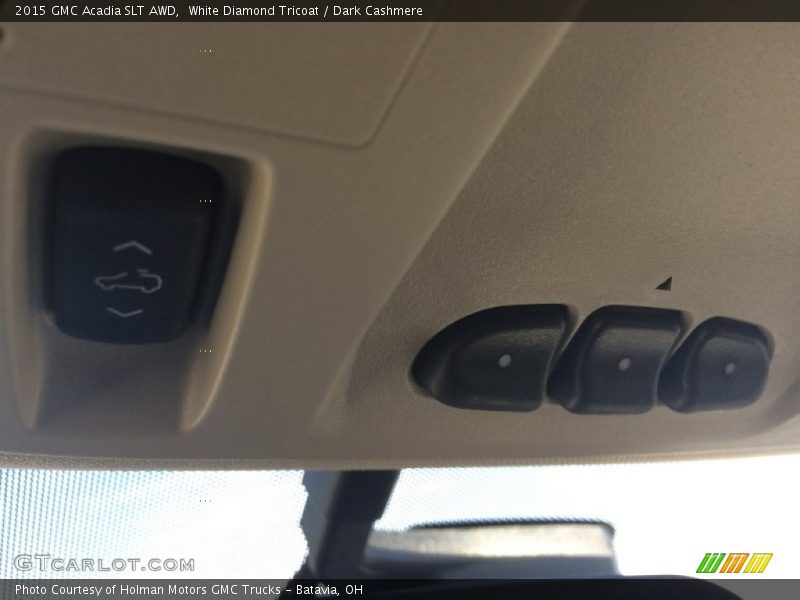 White Diamond Tricoat / Dark Cashmere 2015 GMC Acadia SLT AWD