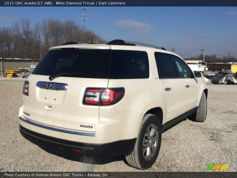 White Diamond Tricoat / Dark Cashmere 2015 GMC Acadia SLT AWD