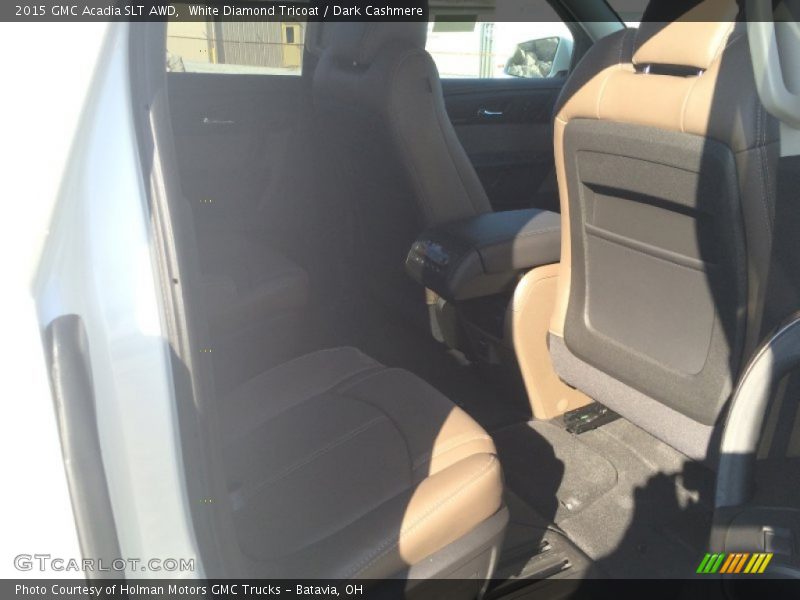 White Diamond Tricoat / Dark Cashmere 2015 GMC Acadia SLT AWD