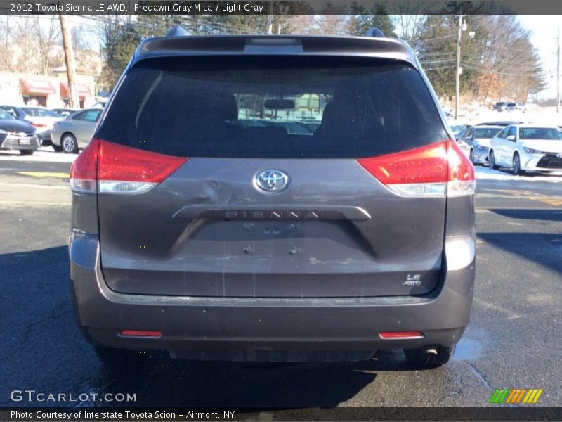 Predawn Gray Mica / Light Gray 2012 Toyota Sienna LE AWD