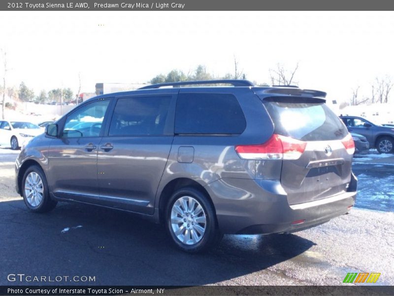 Predawn Gray Mica / Light Gray 2012 Toyota Sienna LE AWD