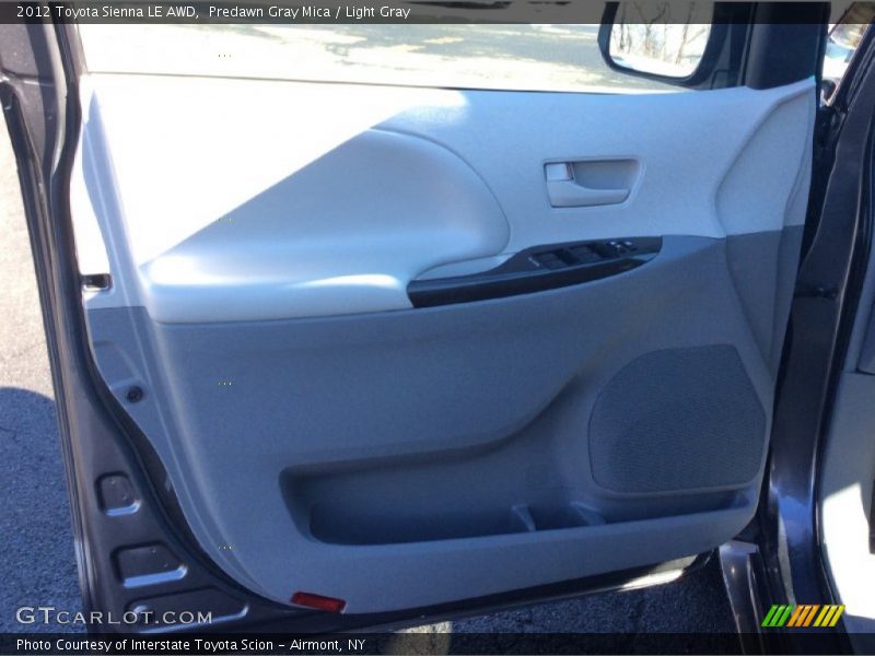 Predawn Gray Mica / Light Gray 2012 Toyota Sienna LE AWD