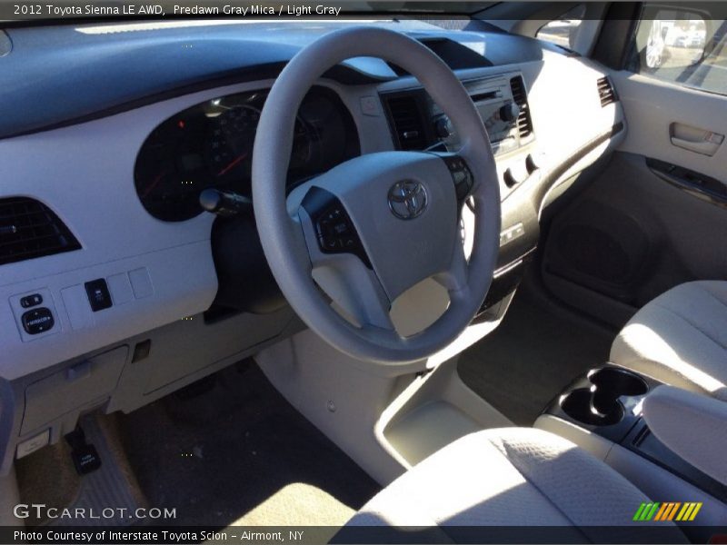 Predawn Gray Mica / Light Gray 2012 Toyota Sienna LE AWD