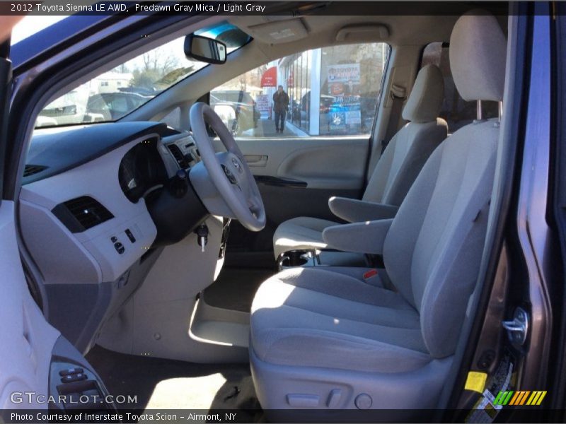 Predawn Gray Mica / Light Gray 2012 Toyota Sienna LE AWD