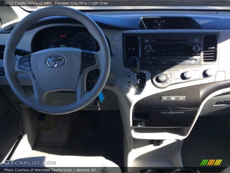 Predawn Gray Mica / Light Gray 2012 Toyota Sienna LE AWD