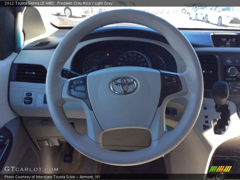 Predawn Gray Mica / Light Gray 2012 Toyota Sienna LE AWD