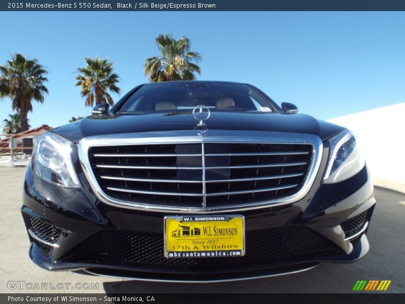 Black / Silk Beige/Espresso Brown 2015 Mercedes-Benz S 550 Sedan