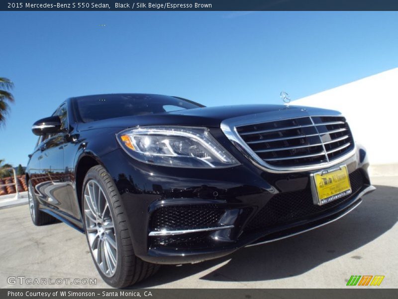 Black / Silk Beige/Espresso Brown 2015 Mercedes-Benz S 550 Sedan