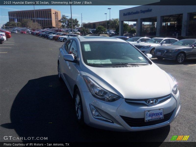 Shimmering Air Silver / Black 2015 Hyundai Elantra SE Sedan