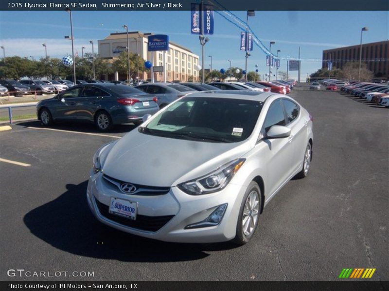 Shimmering Air Silver / Black 2015 Hyundai Elantra SE Sedan