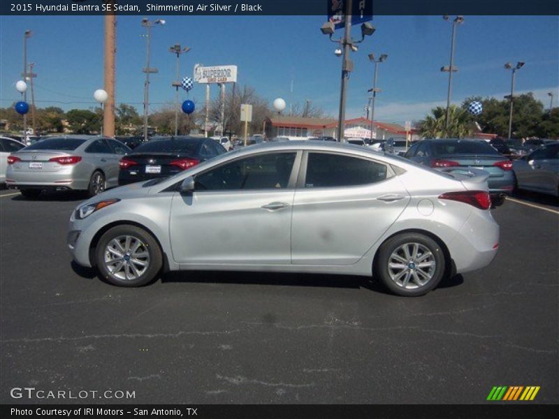 Shimmering Air Silver / Black 2015 Hyundai Elantra SE Sedan