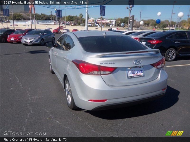 Shimmering Air Silver / Black 2015 Hyundai Elantra SE Sedan