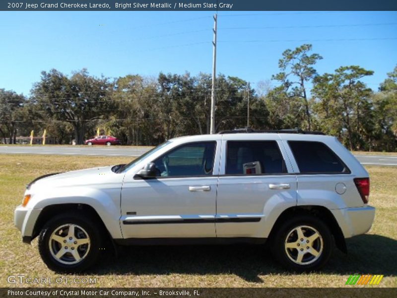 Bright Silver Metallic / Medium Slate Gray 2007 Jeep Grand Cherokee Laredo