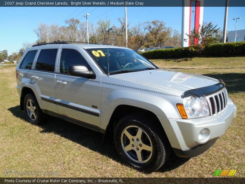 Bright Silver Metallic / Medium Slate Gray 2007 Jeep Grand Cherokee Laredo