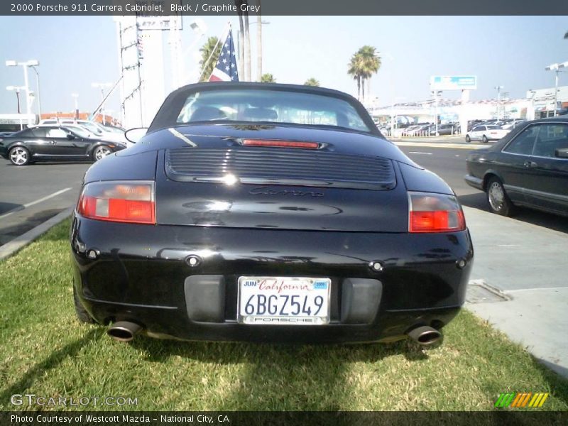 Black / Graphite Grey 2000 Porsche 911 Carrera Cabriolet