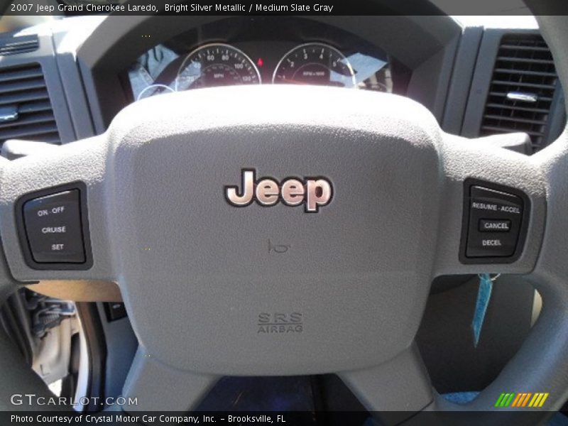 Bright Silver Metallic / Medium Slate Gray 2007 Jeep Grand Cherokee Laredo