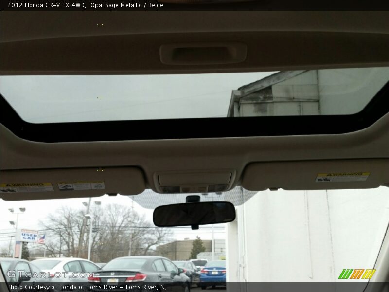 Opal Sage Metallic / Beige 2012 Honda CR-V EX 4WD