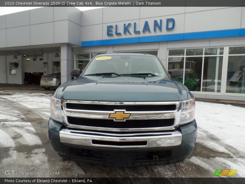 Blue Granite Metallic / Dark Titanium 2010 Chevrolet Silverado 1500 LS Crew Cab 4x4