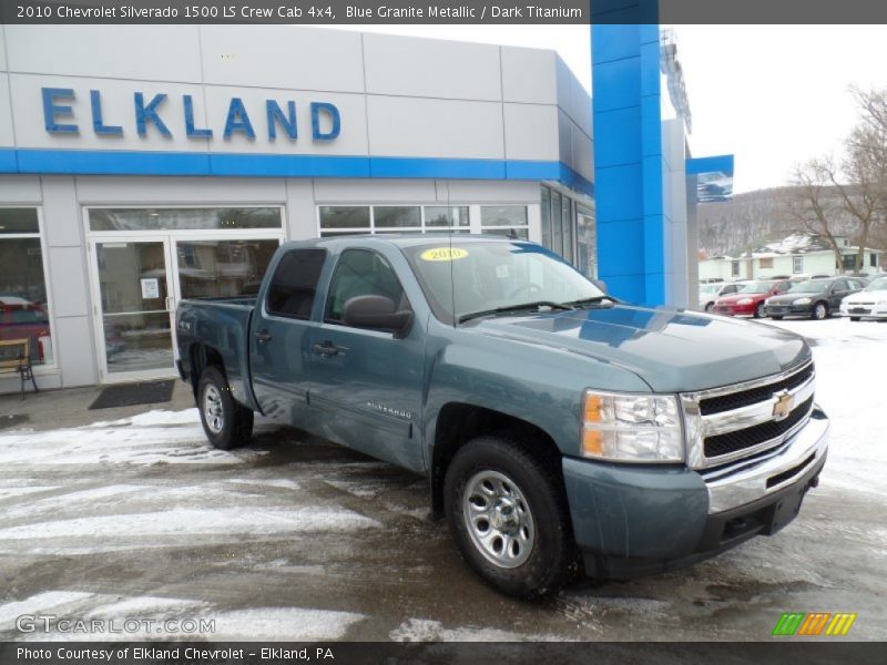 Blue Granite Metallic / Dark Titanium 2010 Chevrolet Silverado 1500 LS Crew Cab 4x4