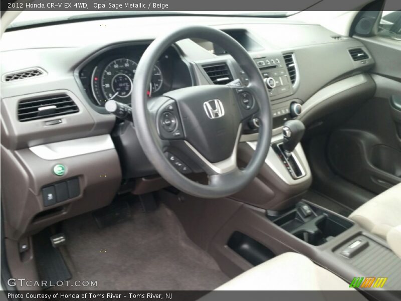 Opal Sage Metallic / Beige 2012 Honda CR-V EX 4WD