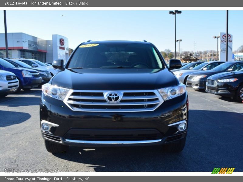 Black / Black 2012 Toyota Highlander Limited