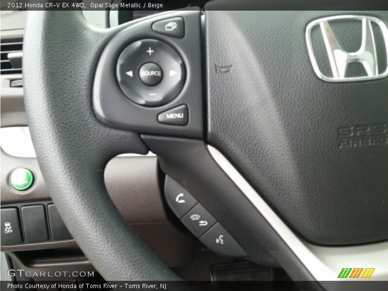 Opal Sage Metallic / Beige 2012 Honda CR-V EX 4WD