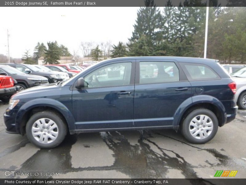 Fathom Blue Pearl / Black 2015 Dodge Journey SE