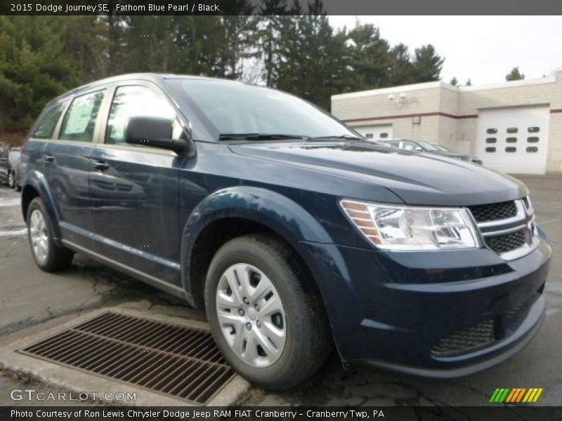 Fathom Blue Pearl / Black 2015 Dodge Journey SE