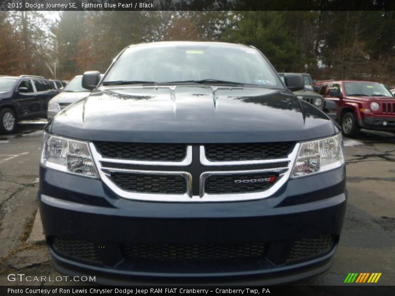 Fathom Blue Pearl / Black 2015 Dodge Journey SE