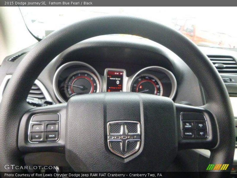 Fathom Blue Pearl / Black 2015 Dodge Journey SE