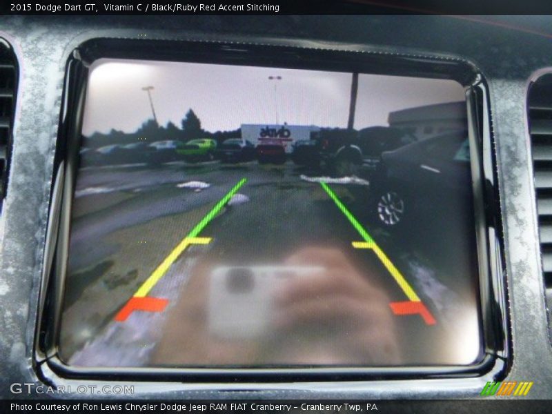Vitamin C / Black/Ruby Red Accent Stitching 2015 Dodge Dart GT