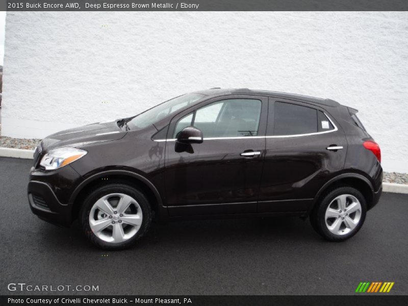 Deep Espresso Brown Metallic / Ebony 2015 Buick Encore AWD