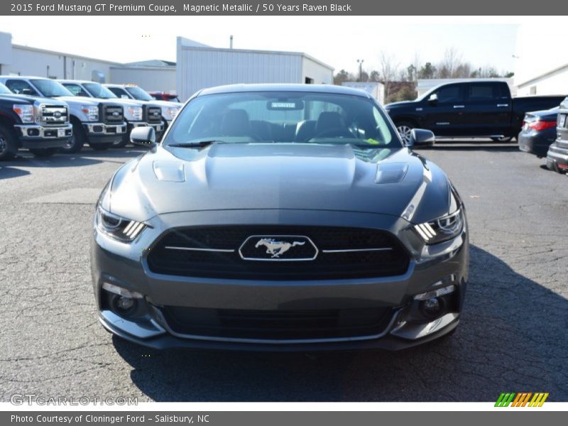 Magnetic Metallic / 50 Years Raven Black 2015 Ford Mustang GT Premium Coupe