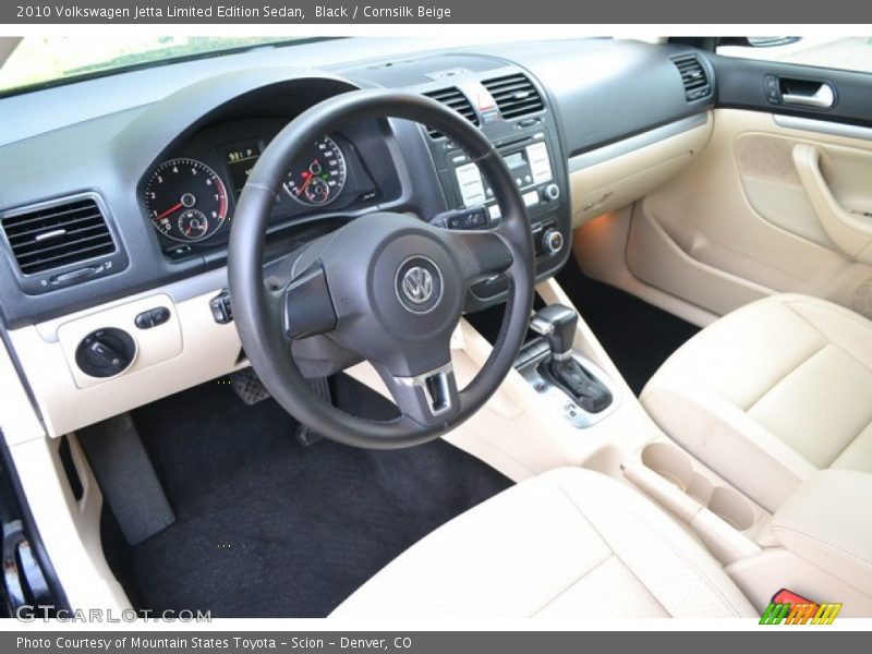 Black / Cornsilk Beige 2010 Volkswagen Jetta Limited Edition Sedan