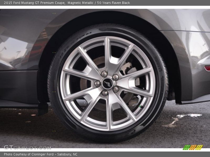 Magnetic Metallic / 50 Years Raven Black 2015 Ford Mustang GT Premium Coupe